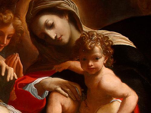 CARRACCI, Lodovico The Dream of Saint Catherine of Alexandria (detail) dfg oil painting image